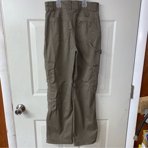 A&F Like New Olive Green Highrise Cargo Carpenter Pants size 4/27 - Picture 2 of 10